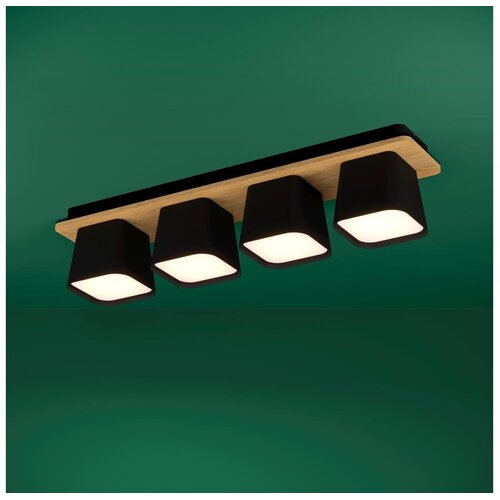 Eglo 390008 - Stropno svetlo RUSCIO 4xE27/40W/230V crna/braon Cene