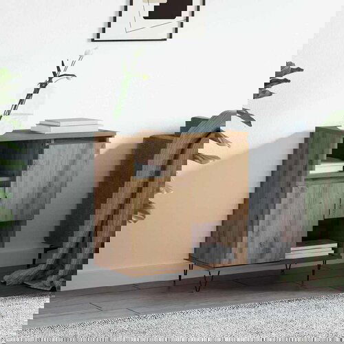 VidaXL Ormarić / Komoda hrast artisan 60 x 35 x 70 cm Konstruirano drvo Slike