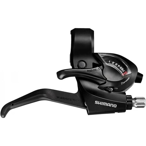 Shimano ručice menjača/kočnica tourney STEF41 7X3 brzina 2 finger for vbrake std shift &amp;amp; brake cable length black indpack ESTEF41P7AL Slike