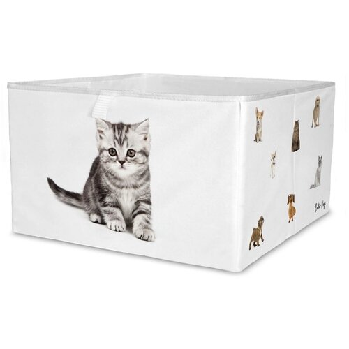 Butter Kings Bijeli tekstilni organizator za dječje igračke 32x32x20 cm The Cutest Ones – Cijene