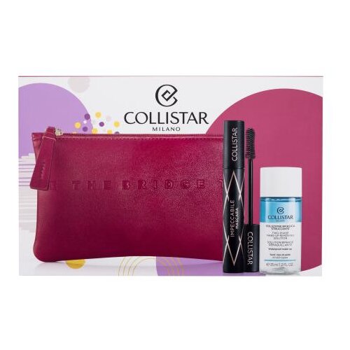 Collistar Impeccabile Gift Set maskara za volumen, za definiranje trepalnic 14 ml odtenek Ultra Black po&amp;scaron;kodovana &amp;scaron;katla Slike