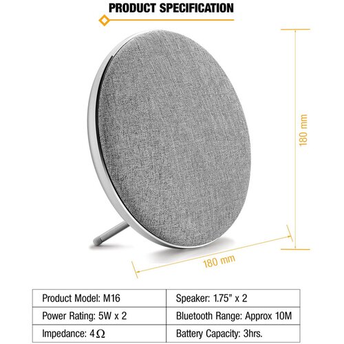  bluetooth zvučnik jonter M16 BTSM1/ 16 sivi Cene