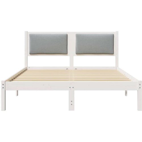  Okvir za krevet s uzglavljem Svijetlo siva 135 x 190 cm Slike