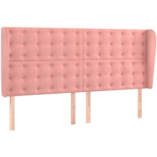 Maison Chic posteljno vzglavje - vzglavna omarica - nočna omarica z u&amp;scaron;esi roza 183x23x118/128 cm žamet, (21707656) Slike
