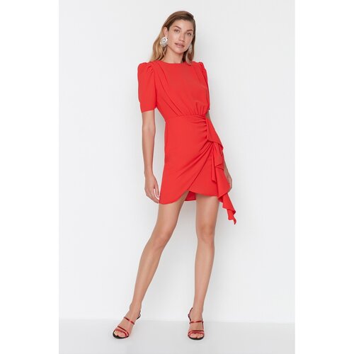 Trendyol Red Ruffle Detailed Dress Slike