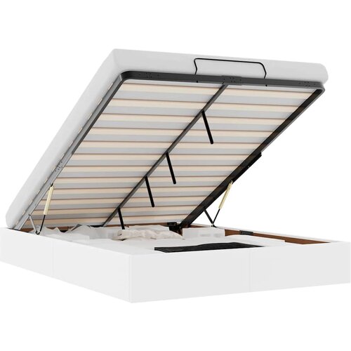 Maison Chic Otomanski Posteljni okvir - Dvoposteljna postelja - Zakonska postelja brez vzmetnice bel 140x190 cm-J447, (21769303) Cene