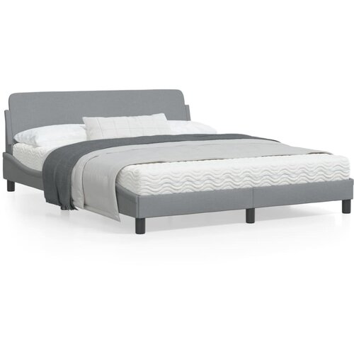 vidaXL Okvir za krevet s uzglavljem svjetlosivi 160x200 cm od tkanine Cijene
