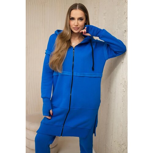 Kesi Insulated set with a long sweatshirt purple blue Slike