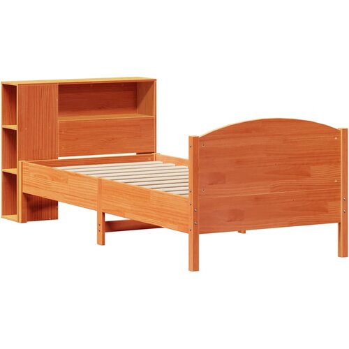  Krevet s regalom za knjige bez madraca 75 x 190 cm od borovine Slike
