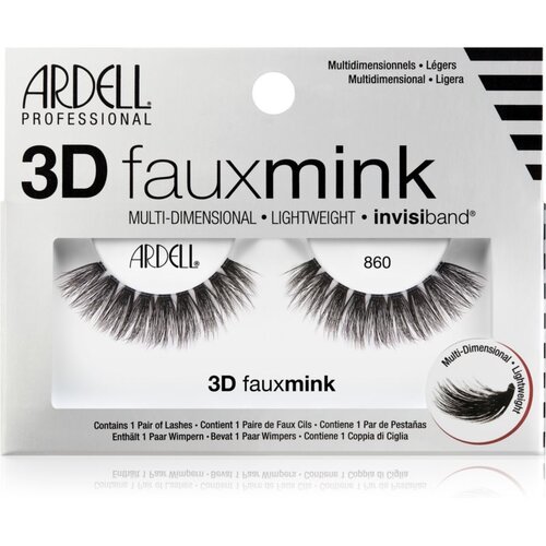 Ardell 3D faux mink 860 večplastne umetne trepalnice 1 ks odtenek black Cene