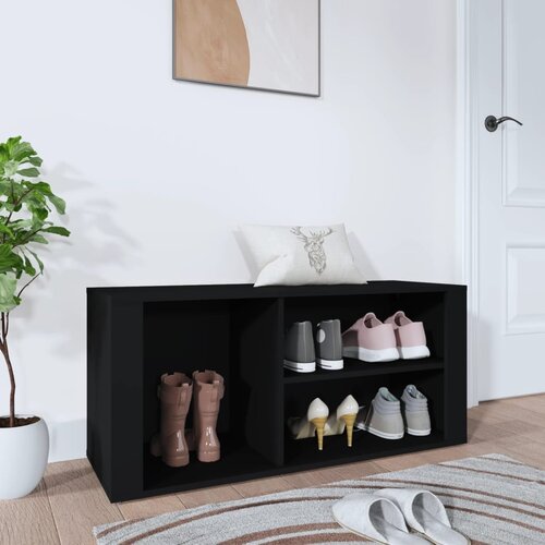 Ormarić za cipele crni 100 x 35 x 45 cm od konstruiranog drva Cijene