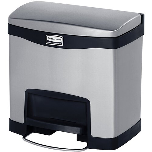 Rubbermaid Zbiralnik odpadkov s pedalom SLIM JIM® iz nerjavnega jekla, prostornina 15 l, ŠxVxG 302 x 399 x 396 mm Cene