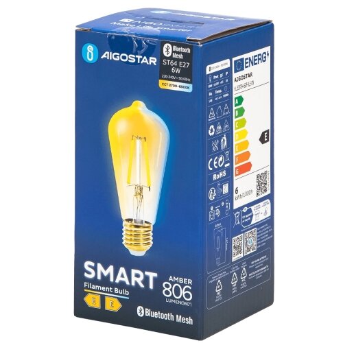 Aigostar led prigu&amp;scaron;iva filamentna mrežasta sijalica ST64 E27/6W/230V 2700-6500K Slike