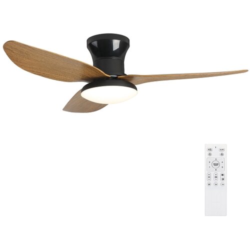  Brilagi-LED prigu&amp;scaron;iva stropni ventilator sa LED osvetljenjem/30W/230V 3000-6500K crna/smeđa + daljinski upravljač Slike