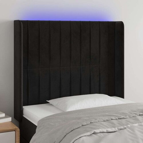  Uzglavlje crno 93x16x118/128 cm bar&amp;scaron;unasto Slike
