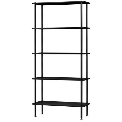 noo.ma Crni regal u dekoru hrasta 80x163x35 cm Teidi &ndash; Cijene
