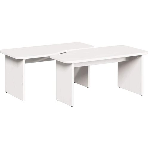 Kava Stol 2 pcs Bijelo Masivna borovina Slike