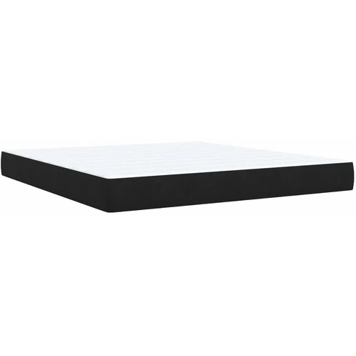  LED okvir za krevet s madracem Crna 180 x 200 cm Bar&amp;scaron;un - Crna 180 x 200 cm Dizajn s rombovima Slike