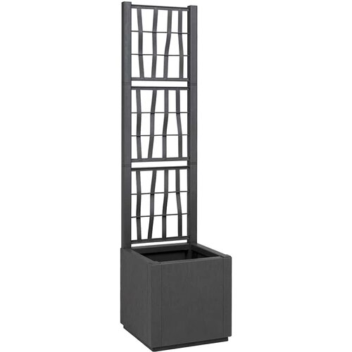  Vrtni saksija s re&scaron;etkom Tamnosiva 36 x 36 x 140 cm PP Cijene