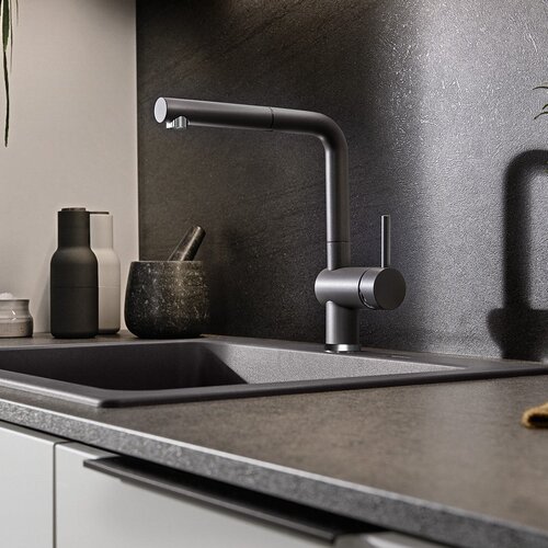 Blanco slavina LINUS-S SILGRANIT-LOOK CRNA VT Cijene