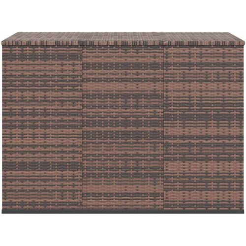  Kutija za vrtne jastuke od PE ratana 145 x 100 x 103 cm smeđa Slike