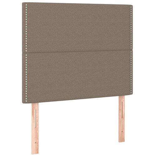  Krevet s oprugama i madracem smeđesivi 90x200 cm od tkanine Slike