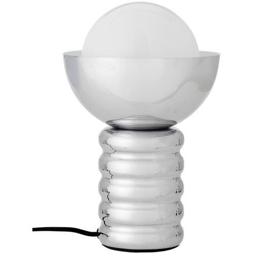 Bloomingville Stolna lampa u srebrnoj boji sa staklenim sjenilom (visina 32 cm) Spike &amp;ndash; Slike