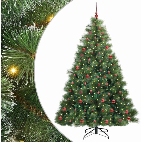 VidaXL Umjetno božićno drvce s stalakom Zelena 210 cm PE i PVC Slike