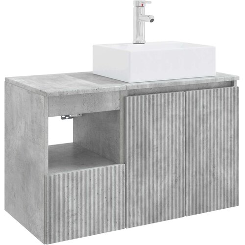  Set namje&amp;scaron;taja za kupaonicu 2 kom. Betonska siva 49,5 x 41 x 79,5 cm Slike