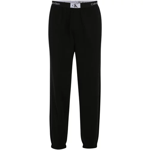 Calvin Klein Underwear Pidžama hlače crna / bijela