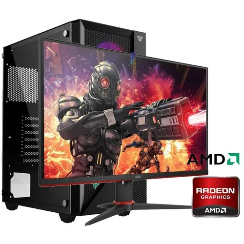 Gaming računar Ryzen 5 5500, 16GB, 512GB, RX 7700 XT 12GB i monitor AOC 24G2SAE/BK