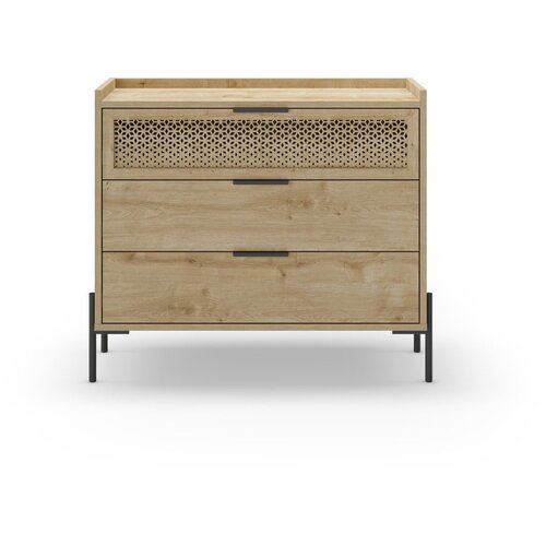 Marckeric Nizka komoda v hrastovem dekorju v naravni barvi 90x80 cm Inca &amp;ndash; Slike