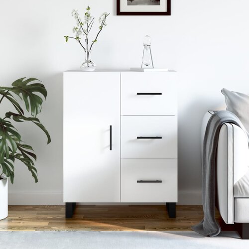VidaXL Komoda sjajna bijela 69,5x34x90 cm od konstruiranog drva Slike