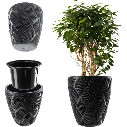 KADAX cvetlični lonec z vložkom 42 cm pokrov za cvetlični lonec plastika visok, (5000346578) Cene