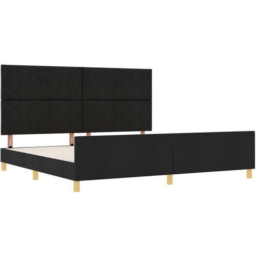 VidaXL Crni Krevet 200x200 cm od Tkanine Slike