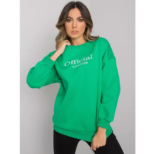 Fashion Hunters Cherbourg women's green sweatshirt without hood