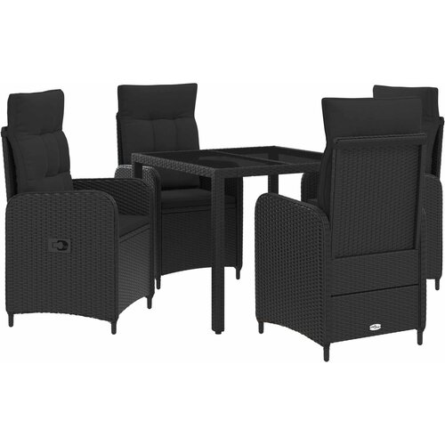 vidaXL Zunanja jedilnica 5 pcs PE ratan in pra&scaron;no premazano jeklo, (5000280024) Cene