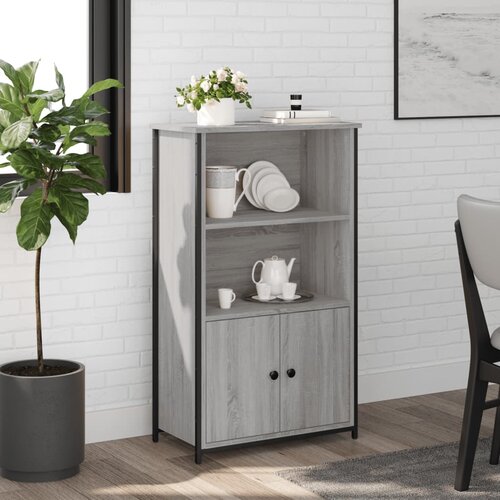  Visoka komoda siva boja hrasta 62x32x103,5 cm konstruirano drvo Cene