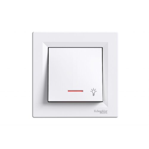 Schneider Asfora, 1P taster 10A svetlo, lokator, beli Electric EPH1800121 Cene
