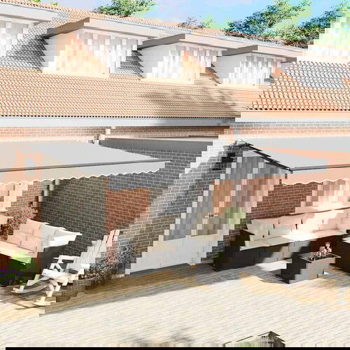 VidaXL Senčnik Antracit 5 x 3 m Kovina Slike