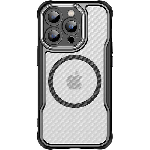 AVIZAR Ohi&scaron;je za iPhone 15 Pro Max MagSafe Carbon Back Odporen na udarce Okrepljeno, Črna, (5000016675) Cene