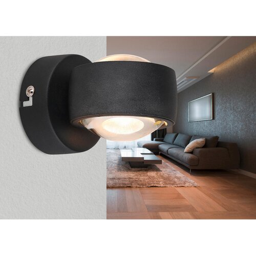 Globo 78290B - LED zidno svetlo RANDI LED/7W/230V 3000K crno Slike