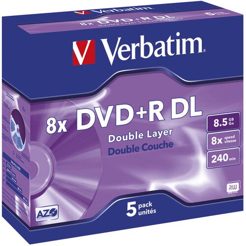  DVD+R DL 8,5/240 8x JC Mat Silver Verbatim 43541 Slike