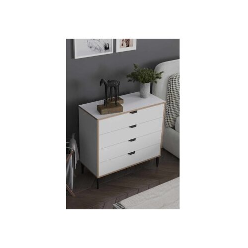 Hanah home Komoda s ladicama Arden 4, 90 x 88 x 40 cm, Bijela Slike