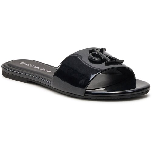 Calvin Klein Jeans Natikači Flat Sandal Slide Mg Met YW0YW01348 Black BEH Cene