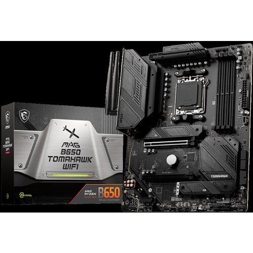 MSI Mainboard Desktop MAG B650 TOMAHAWK WIFI AM5 4x DDR5 max. 128GB 1x PCI-E 4.0 Slike