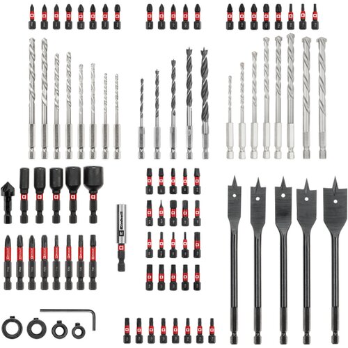 Einhell set impaktor bitova, burgija i nasadnih ključeva prihvat E6.3 XL-Case 95 kom Slike