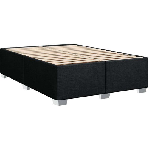vidaXL Box spring postelja z vzmetnico črna 160x200 cm blago Cene