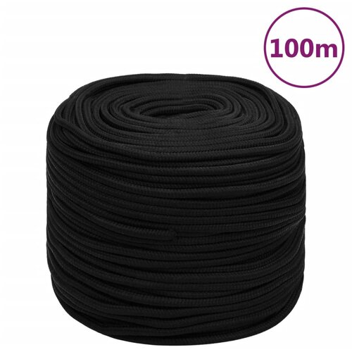 vidaXL radno uže crno 6 mm 100 m poliestersko Cijene