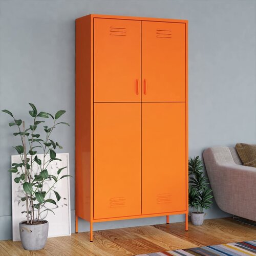Furnova Garderobna omara oranžna 90x50x180 cm jeklo, (21930430) Slike